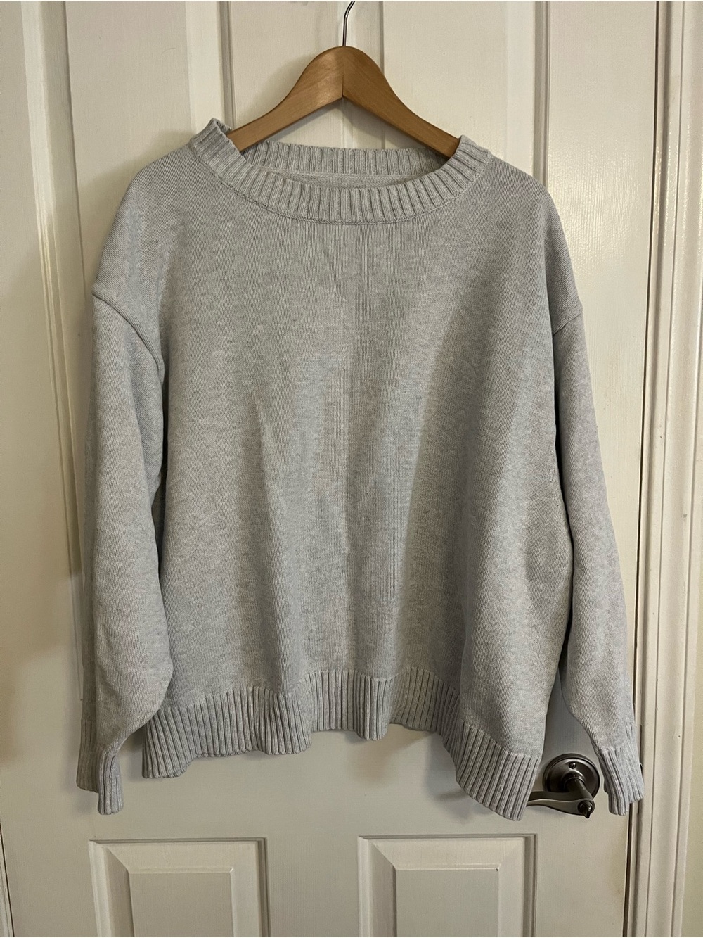 Everyday Crewneck Sweater in Light Gray